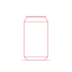 Objects Beverage Containers Beverage Can 12Oz Stencil Svg Design File, Free Vectors File